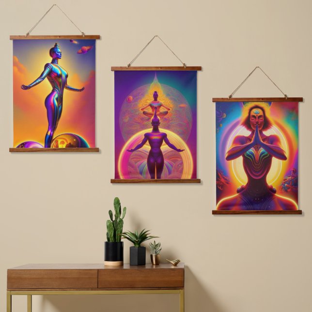 Spiritual Yoga Hanging Tapestry (Asymmetrical)