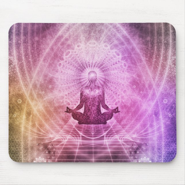 Spiritual Yoga Meditation Zen Colorful Mouse Mat (Front)