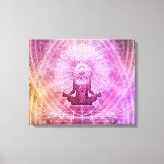 Spiritual Yoga Meditation Zen Colourful Canvas Print