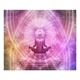 Spiritual Yoga Meditation Zen Colourful Photo Print