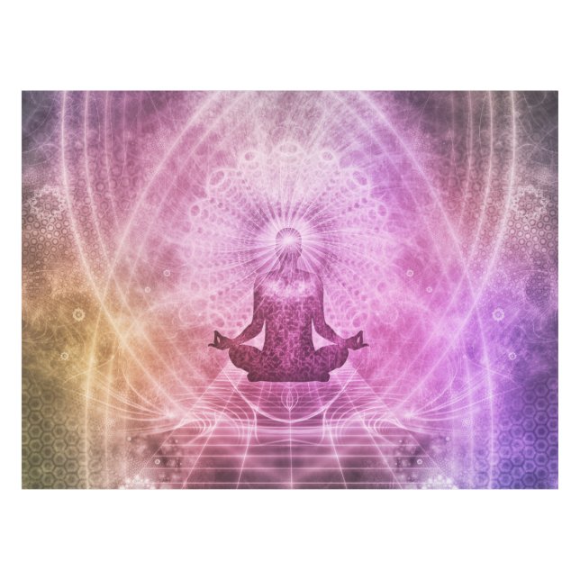 Spiritual Yoga Meditation Zen Colourful Tablecloth (Front (Horizontal))