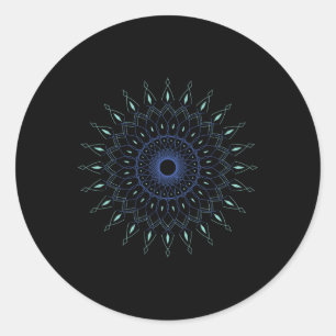 Spiritual Yoga Sacred Geometry Hindu Pilates Yogi  Classic Round Sticker