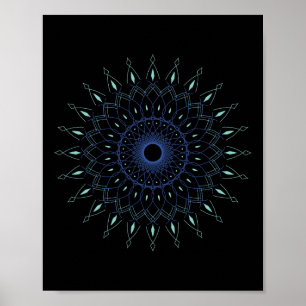 Spiritual Yoga Sacred Geometry Hindu Pilates Yogi Poster