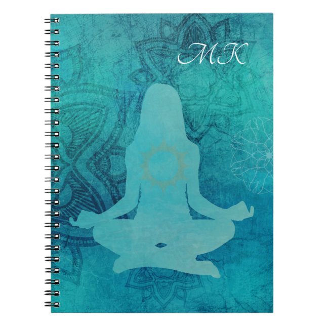 Spiritual Zen Yoga Lotus Meditation Writer's Notebook (Front)