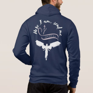 Spiritual zip up Hoodie -Isaiah 6:8