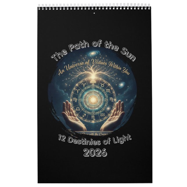 Spiritual Zodiac Journey Personalized wall Calendar (Cover)