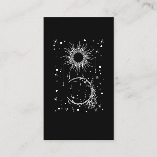 Spirituality Nature Astronomy Sun Moon Business Card (Front)