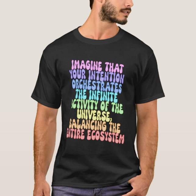 Spirituality Quote Rainbow T-Shirt (Front)