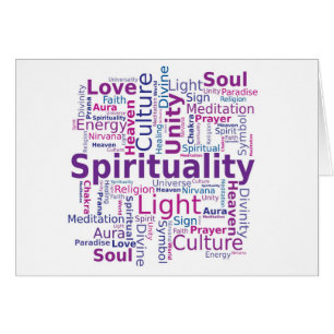 Spirituality Word Cloud in Pink Purple Colours