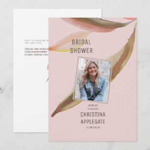 Spirng Pink Bride Photo Bridal Shower  Invitation