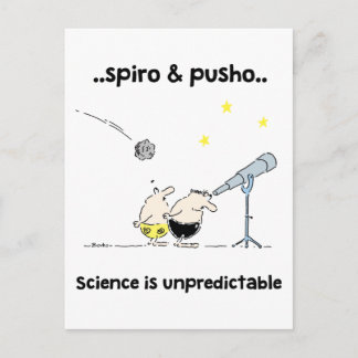 Spiro & Pusho Science Motivational Quotes Postcard