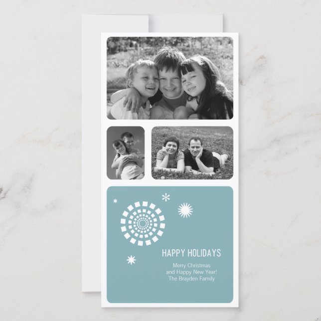 Spirograph Christmas Photo Card (Front)