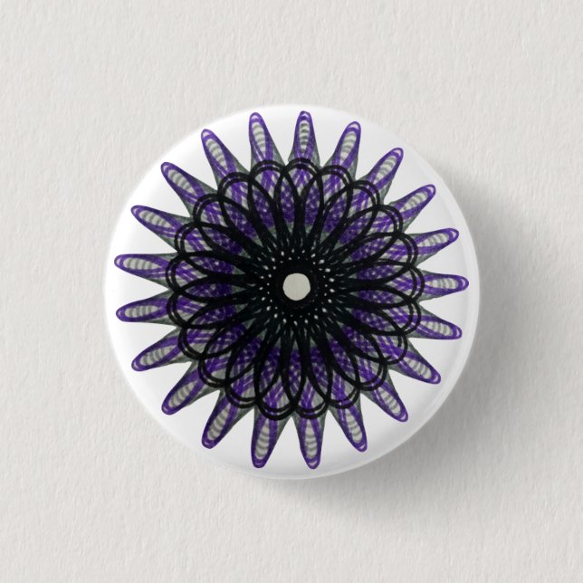Spirograph Pride Pattern: Ace 2.0 3 Cm Round Badge (Front)