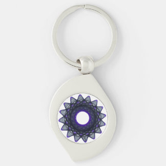 Spirograph Pride Pattern: Ace Key Ring