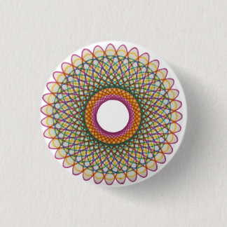 Spirograph Pride Pattern: Pan 3 Cm Round Badge