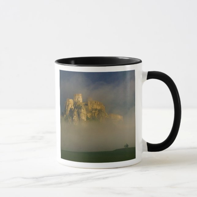 Spissky hrad in mist, Slovakia 2 Mug (Right)