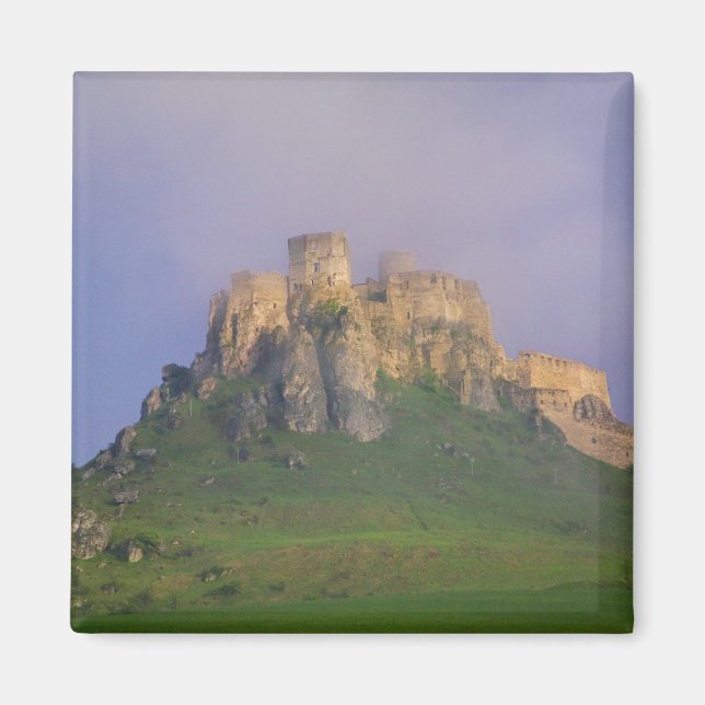 Spissky hrad in mist, Slovakia Magnet (Front)