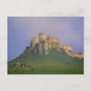 Spissky hrad in mist, Slovakia Postcard