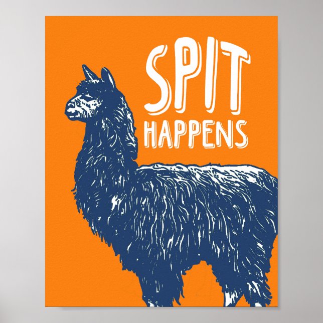 Spit Happens Llama | Poster Art Print 8x10 (Front)