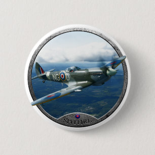 Spitfire 6 Cm Round Badge