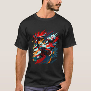 Spitfire Aeroplane Pilot Aviator Military Warbirds T-Shirt