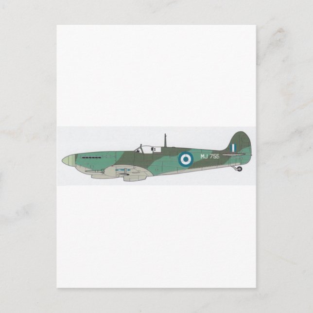 spitfire aeroplane postcard (Front)