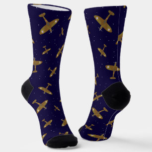 Spitfire Aeroplanes Aviation Themed Socks
