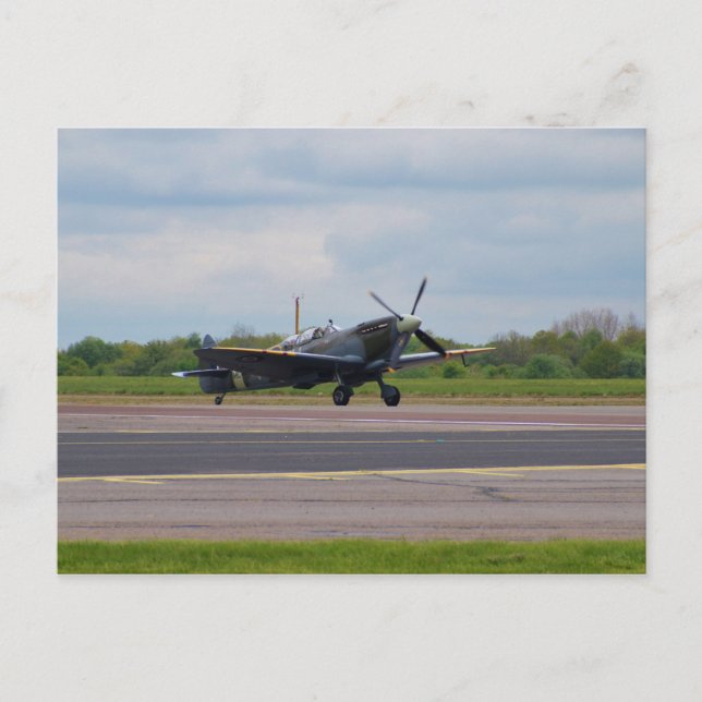 Spitfire After Landing Postcard (Front)