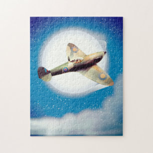 Spitfire aircraft travel poster print jigsaw puzzle