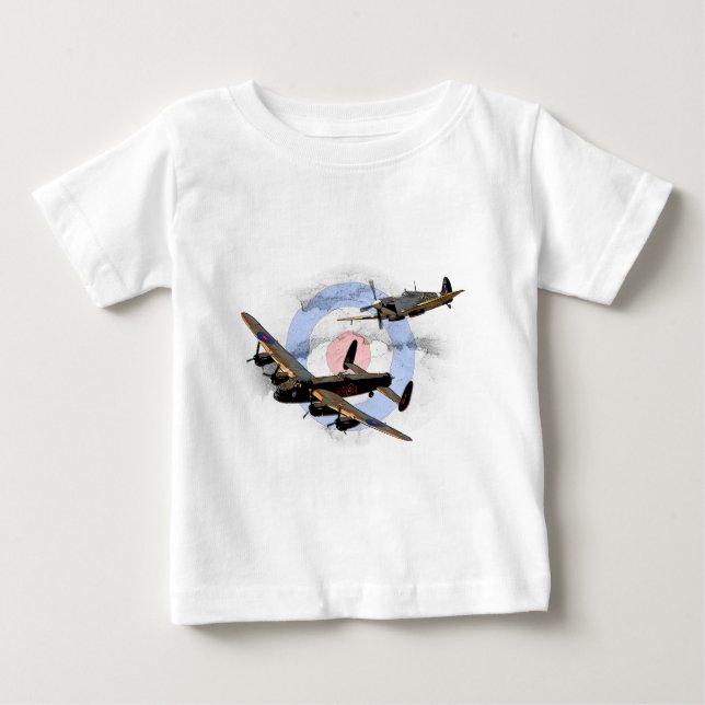 Spitfire and Lancaster Baby T-Shirt (Front)