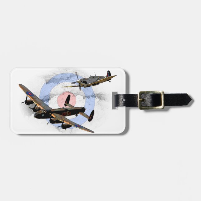 Spitfire and Lancaster Luggage Tag (Front Horizontal)