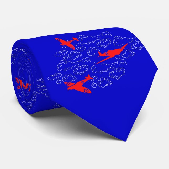 Spitfire Blue Tie (Rolled)