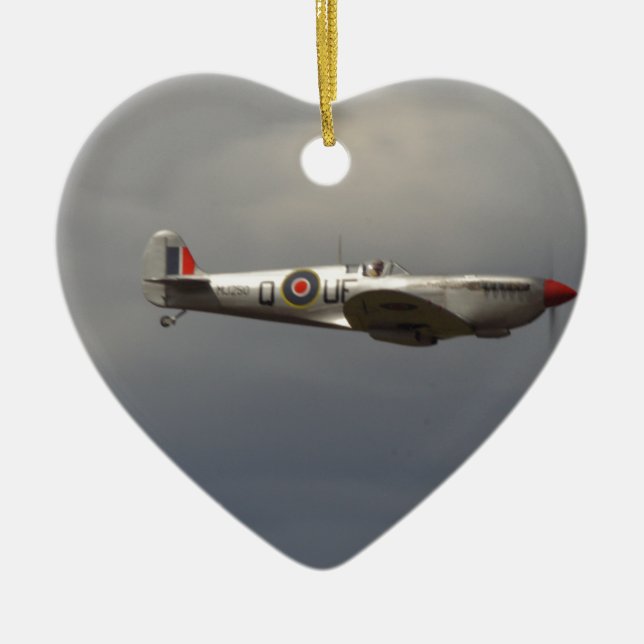 Spitfire Ceramic Tree Decoration (Front)