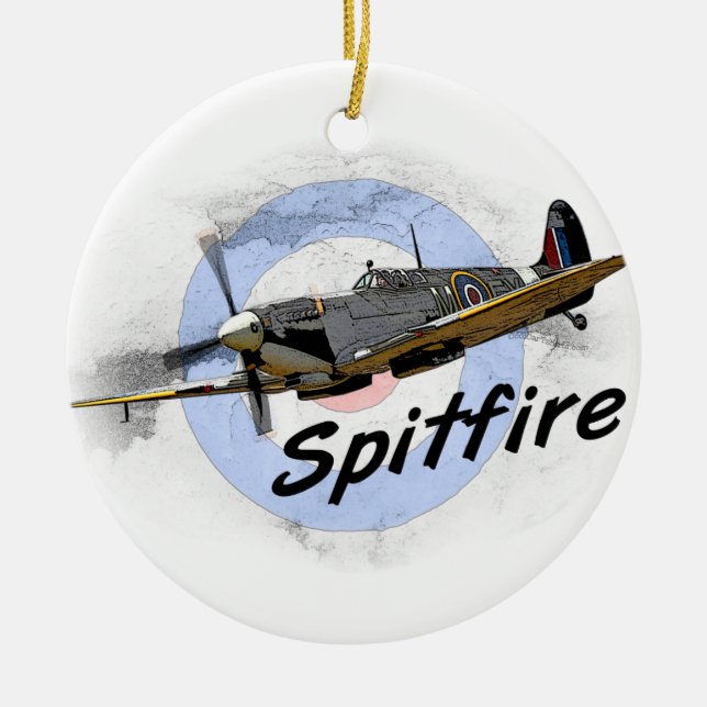 Spitfire Ceramic Tree Decoration (Front)