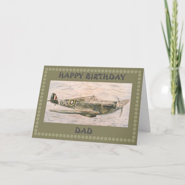 Spitfire Dad Birthday Card (Front)