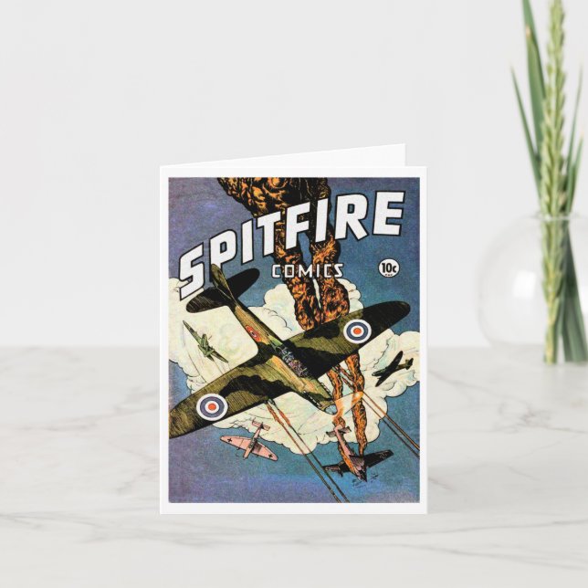 Spitfire Fighter Aircraft - World War Two Card (Front)