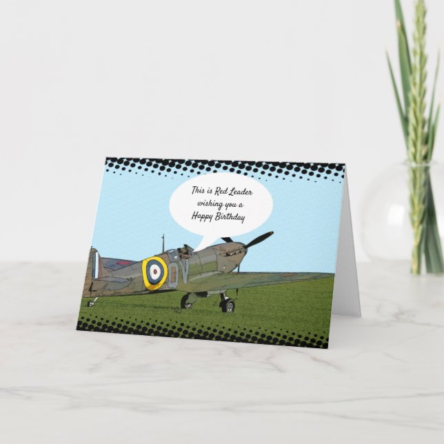 Spitfire Happy Birthday Card (Front)
