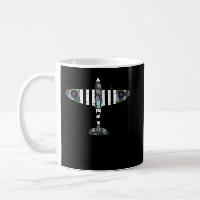 Spitfire Iconic World War II British Aeroplane Coffee Mug (Left)