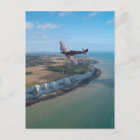 Spitfire over the English coast.