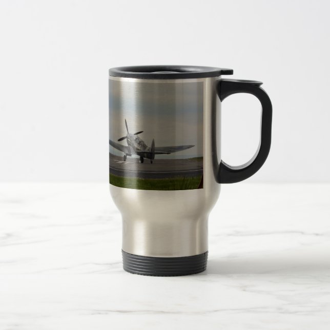 Spitfire Ready For Takeoff Travel Mug (Right)