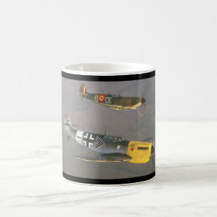 Spitfire (top) and Messerschmitt_Military Aircraft Coffee Mug