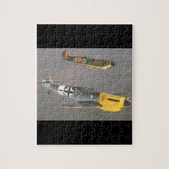 Spitfire (top) and Messerschmitt_Military Aircraft Jigsaw Puzzle (Vertical)