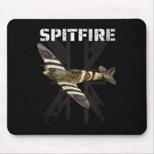 Spitfire Ww2 Battle Of Britain Fighter Plane Ace W Mouse Mat