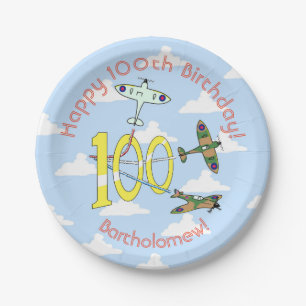 Spitfires 100th Blue Sky Paper Plate