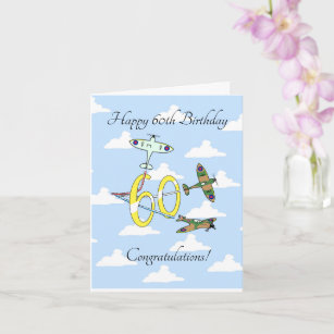 Spitfires 60th Birthday (Sky) Card