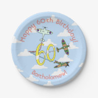 Spitfires 60th Blue Sky Paper Plate