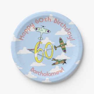 Spitfires 60th Blue Sky Paper Plate