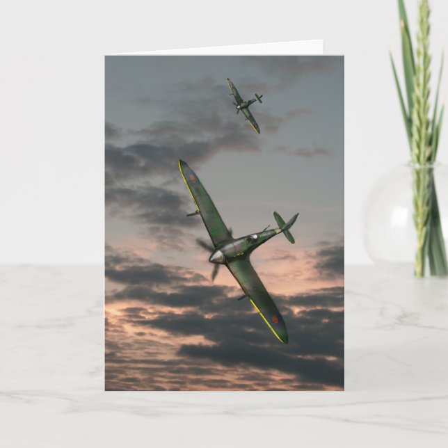 Spitfires at Dusk Card (Front)
