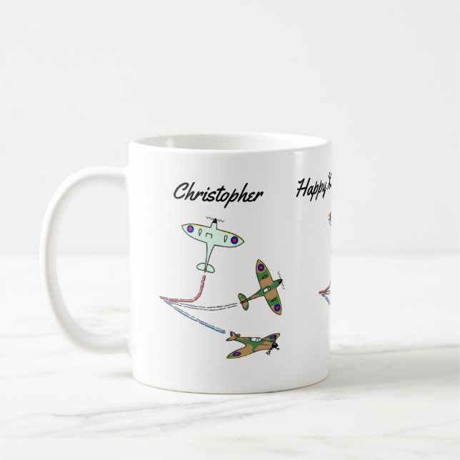 Spitfires Birthday Coffee Mug (Left)