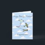 Spitfires - Customisable Husband - Birthday Card<br><div class="desc">Celebrate Husband's special birthday in style with a fly-past by three Supermarine Spitfires. A must for aviation fans and buddng pilots of all ages.</div>